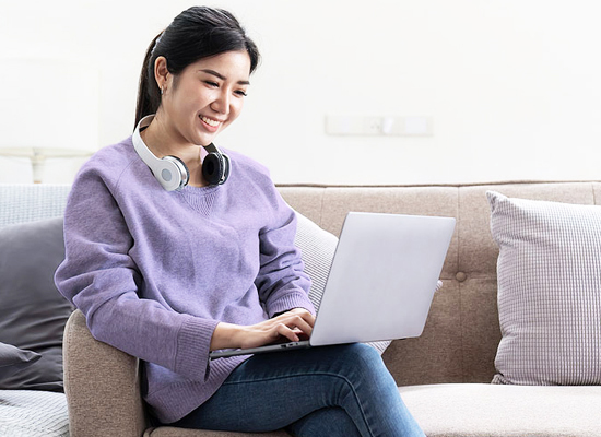 Woman with laptop